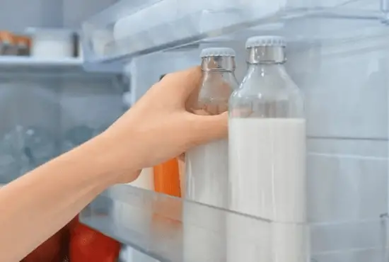 thawing milk in refrigerator