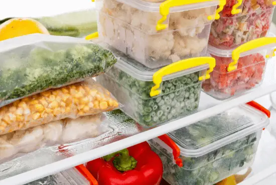 thawing vegetables in refrigerator